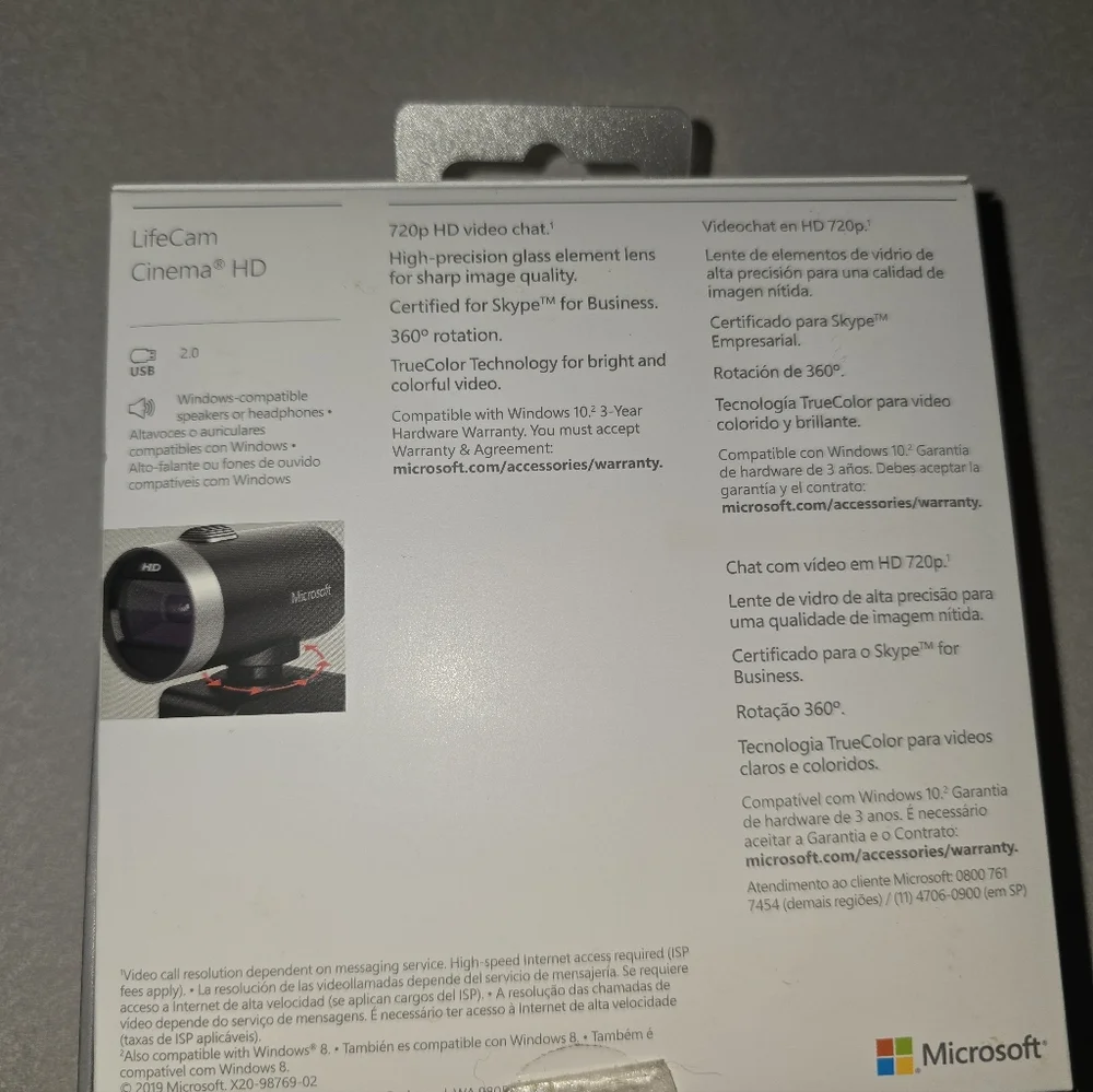 Microsoft LifeCam Cinema HD Webcam - Black